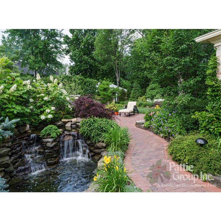 Landscape Design with Waterfall