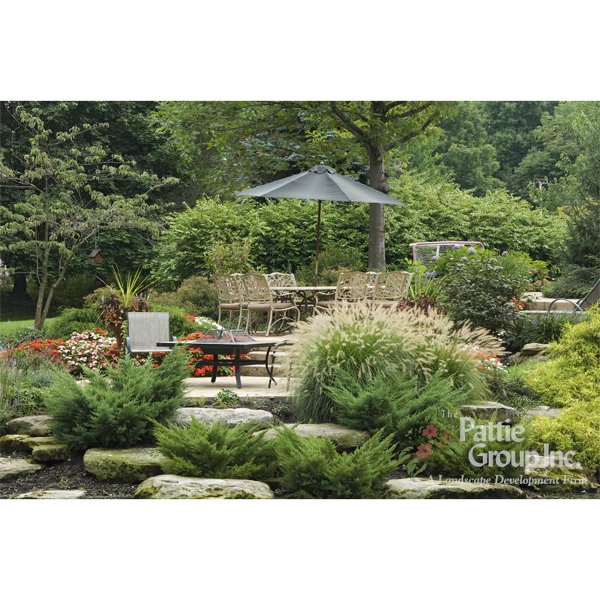 Landscape Design with Small Fireplace