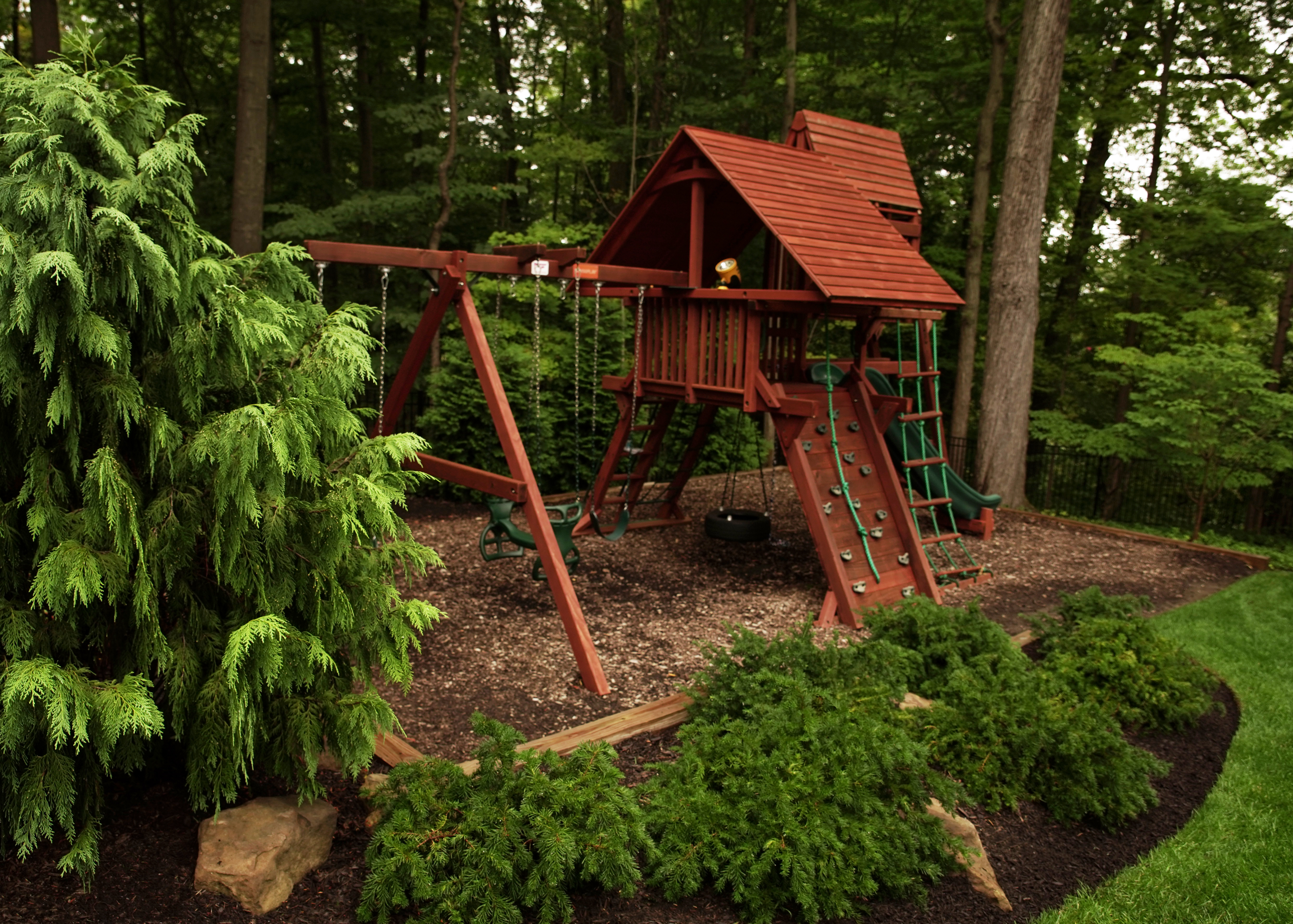 An outdoor play space