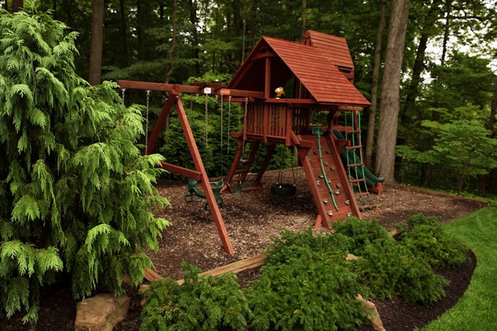 An outdoor play space